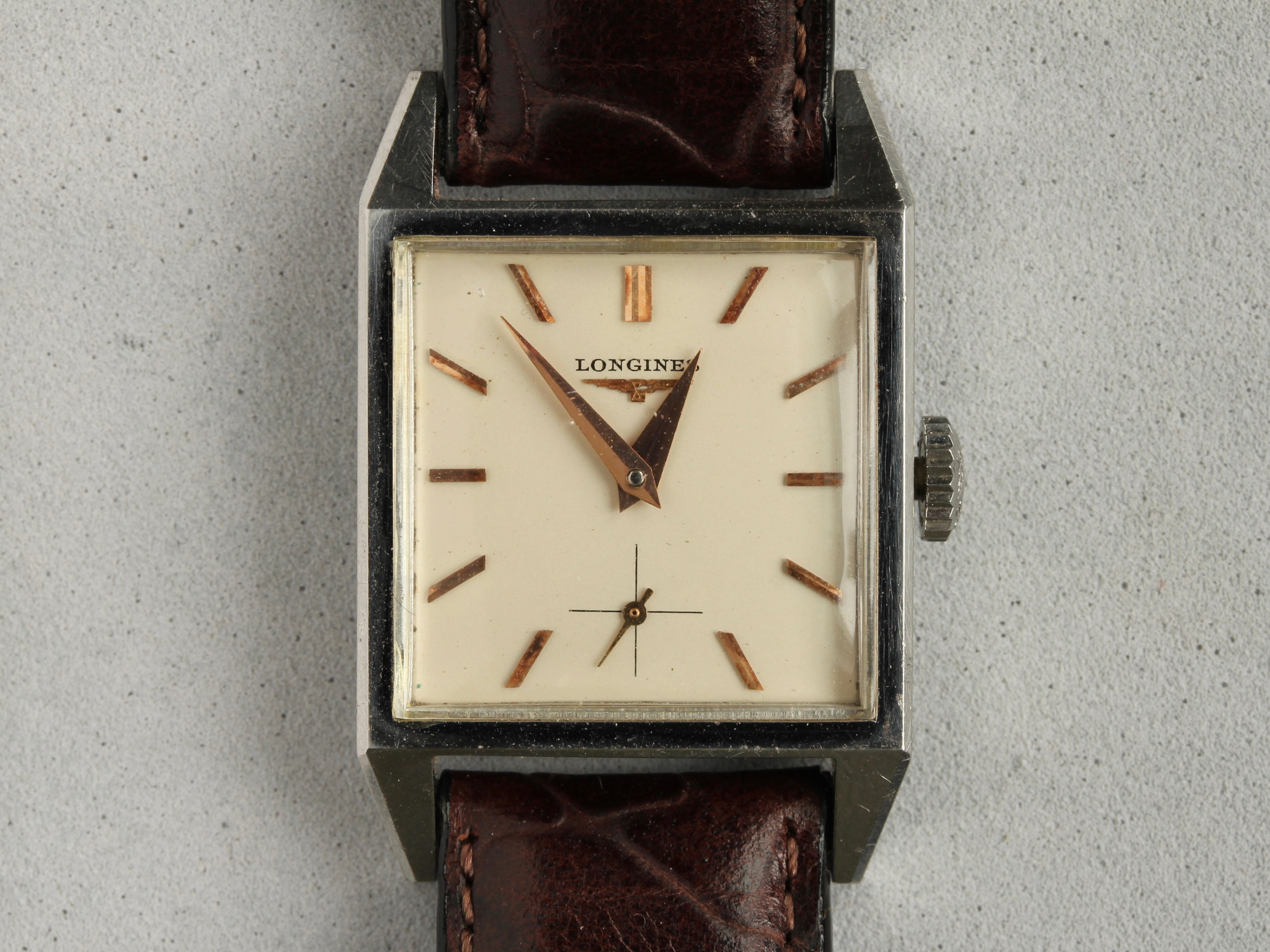 Montre vintage Longines 6473, pour homme, proposée par Maison Vintage Watches.