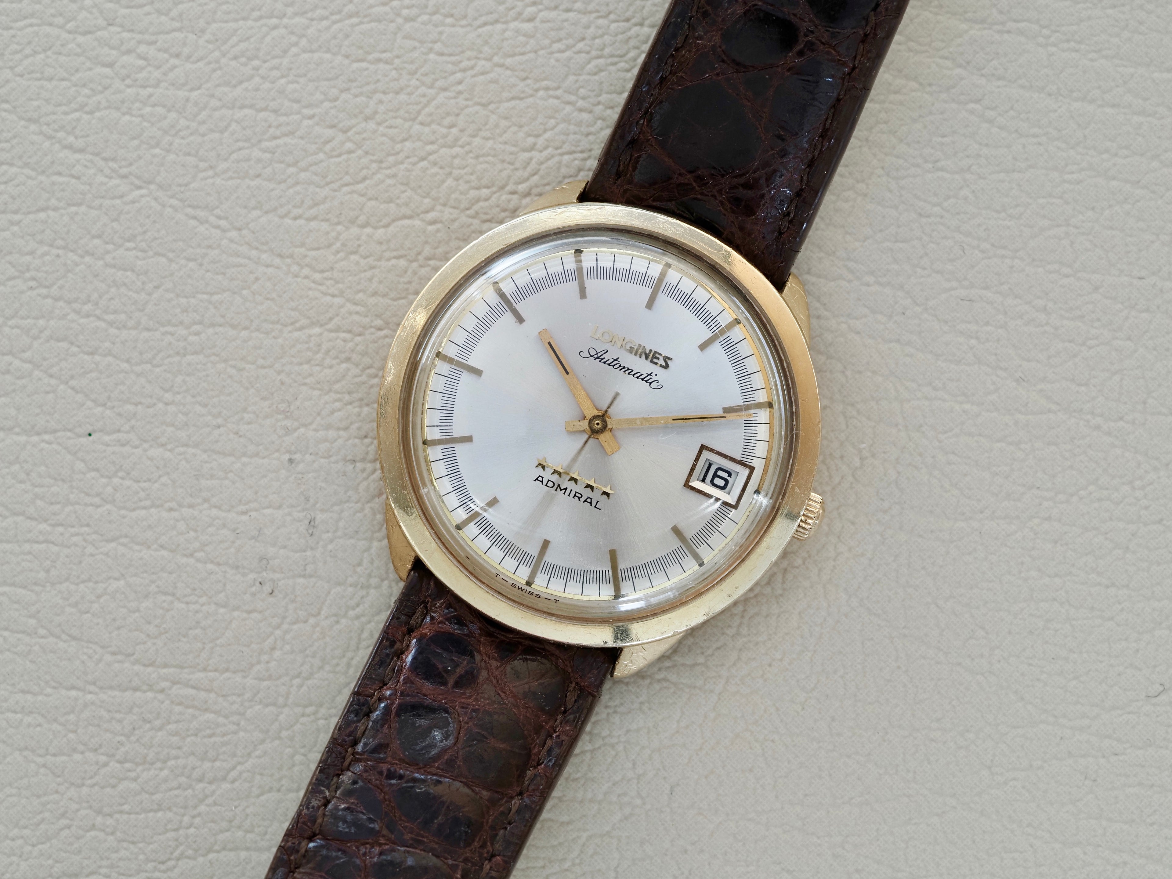 Montre vintage Longines Admiral, pour homme, proposée par Maison Vintage Watches.