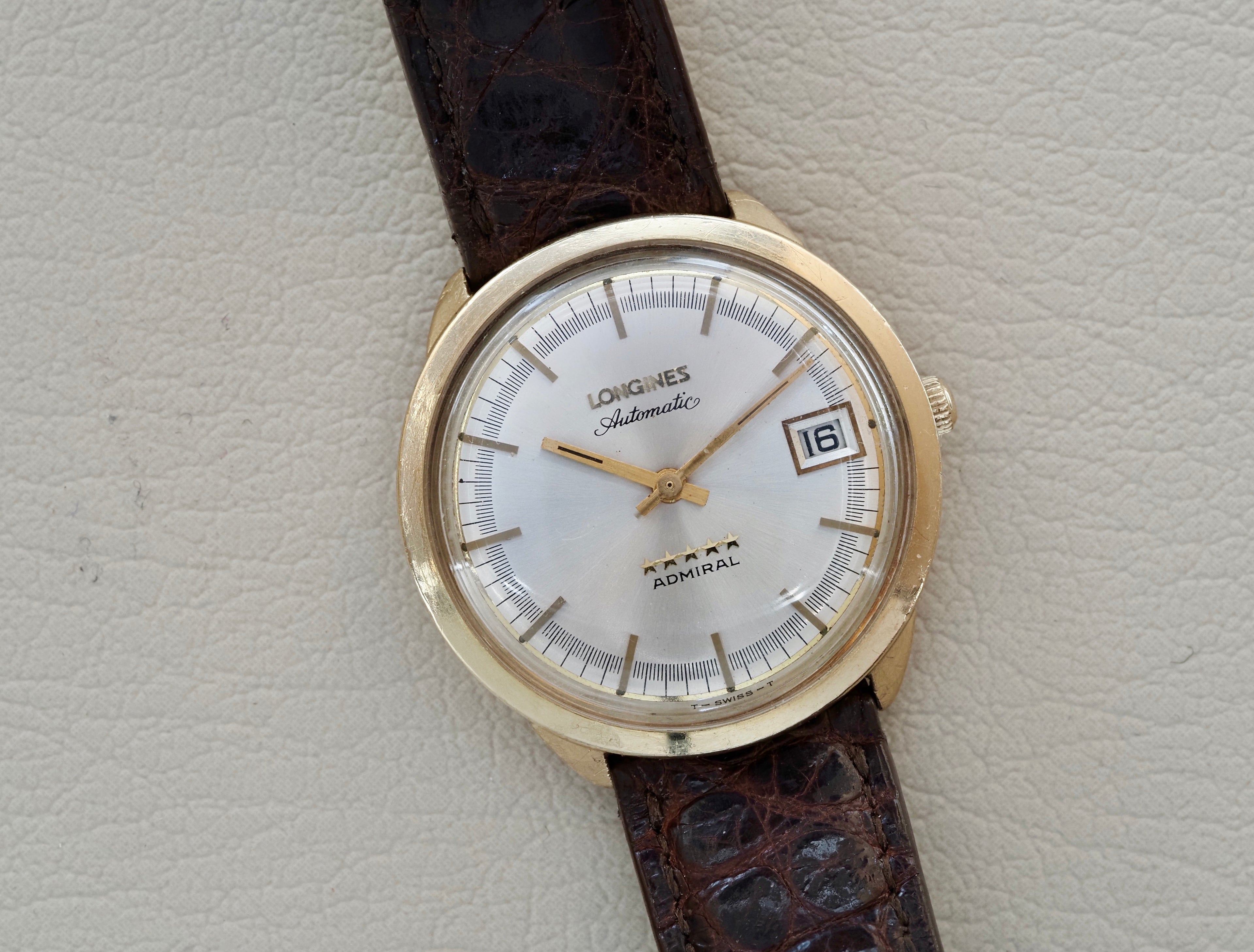 Montre vintage Longines Admiral, pour homme, proposée par Maison Vintage Watches.