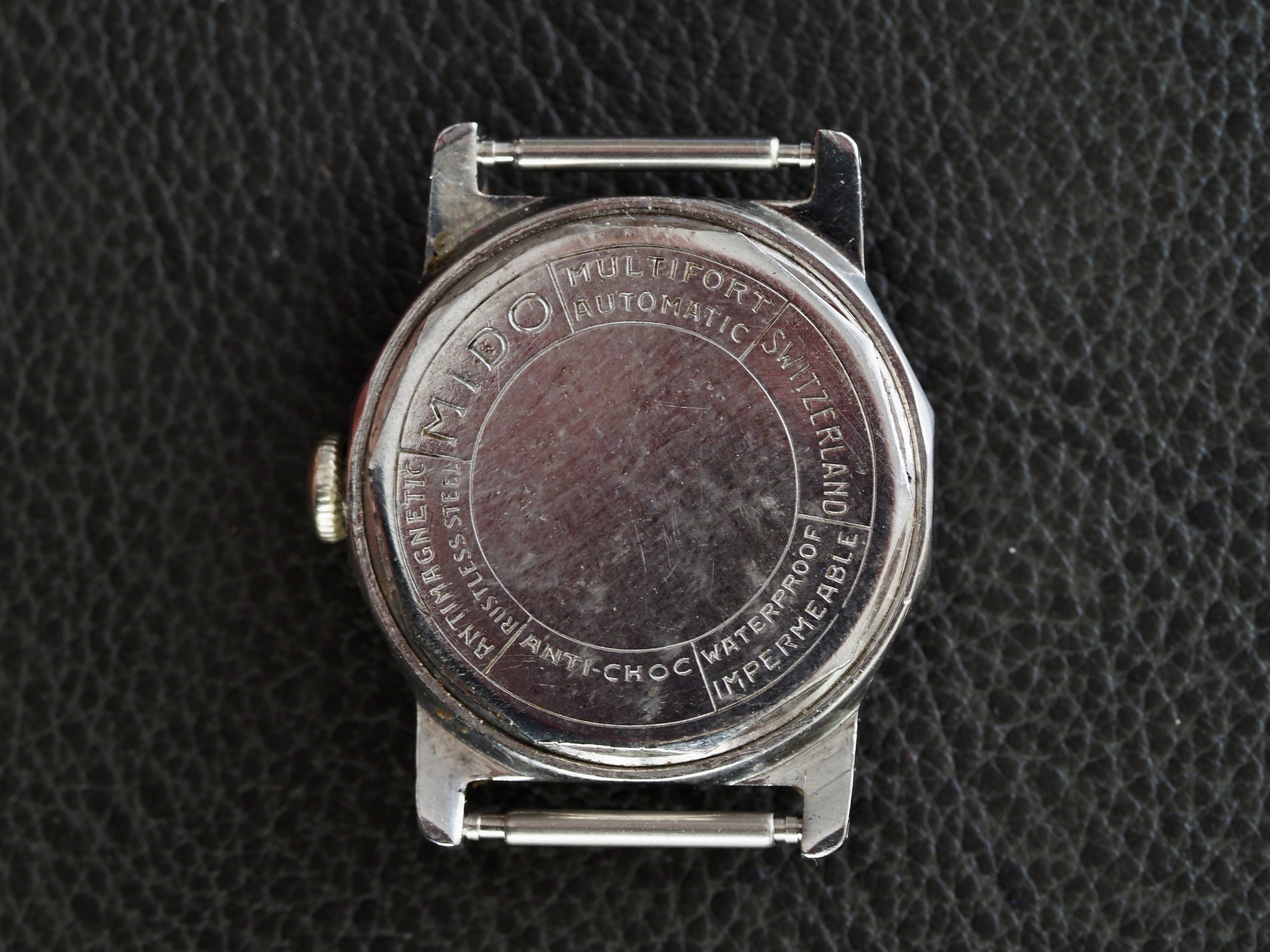 Montre vintage Mido Multifort, pour homme, proposée par Maison Vintage Watches.