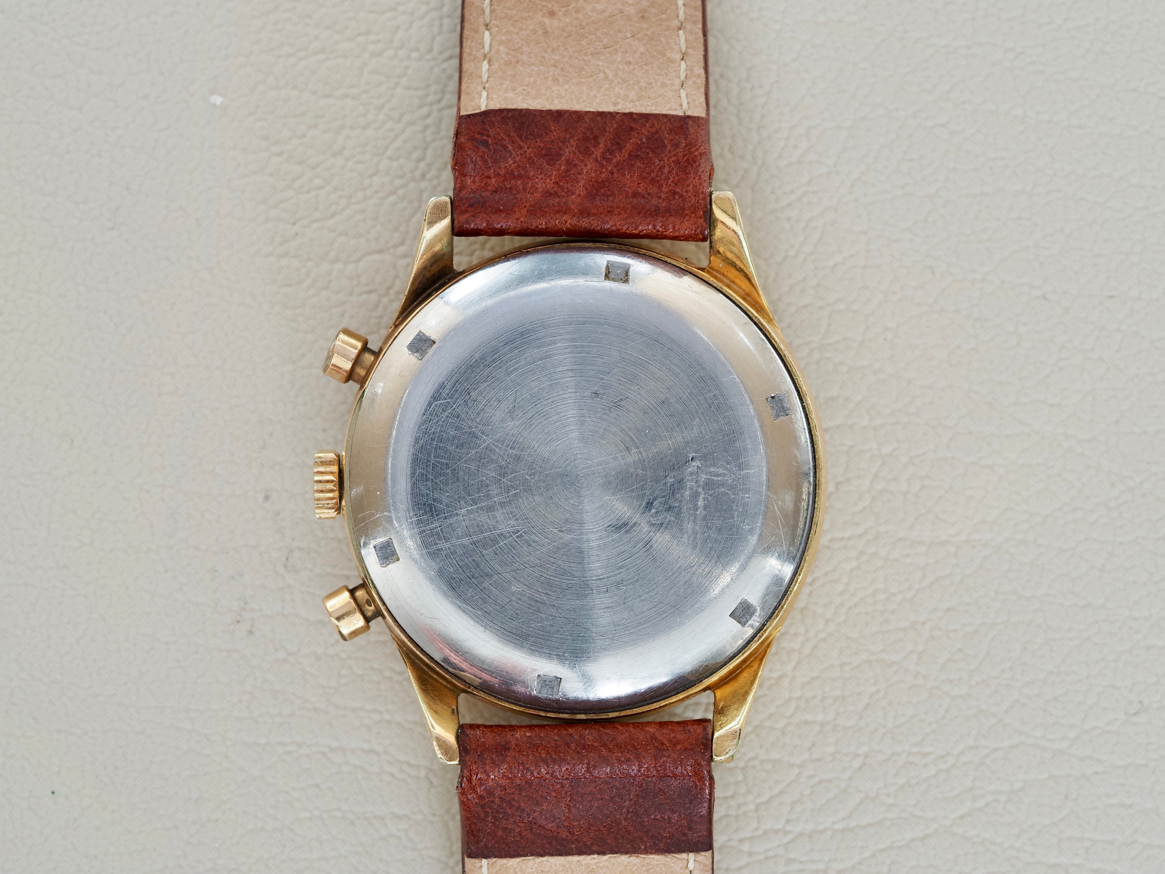 Montre vintage Olma Chronograph, pour homme, proposée par Maison Vintage Watches.