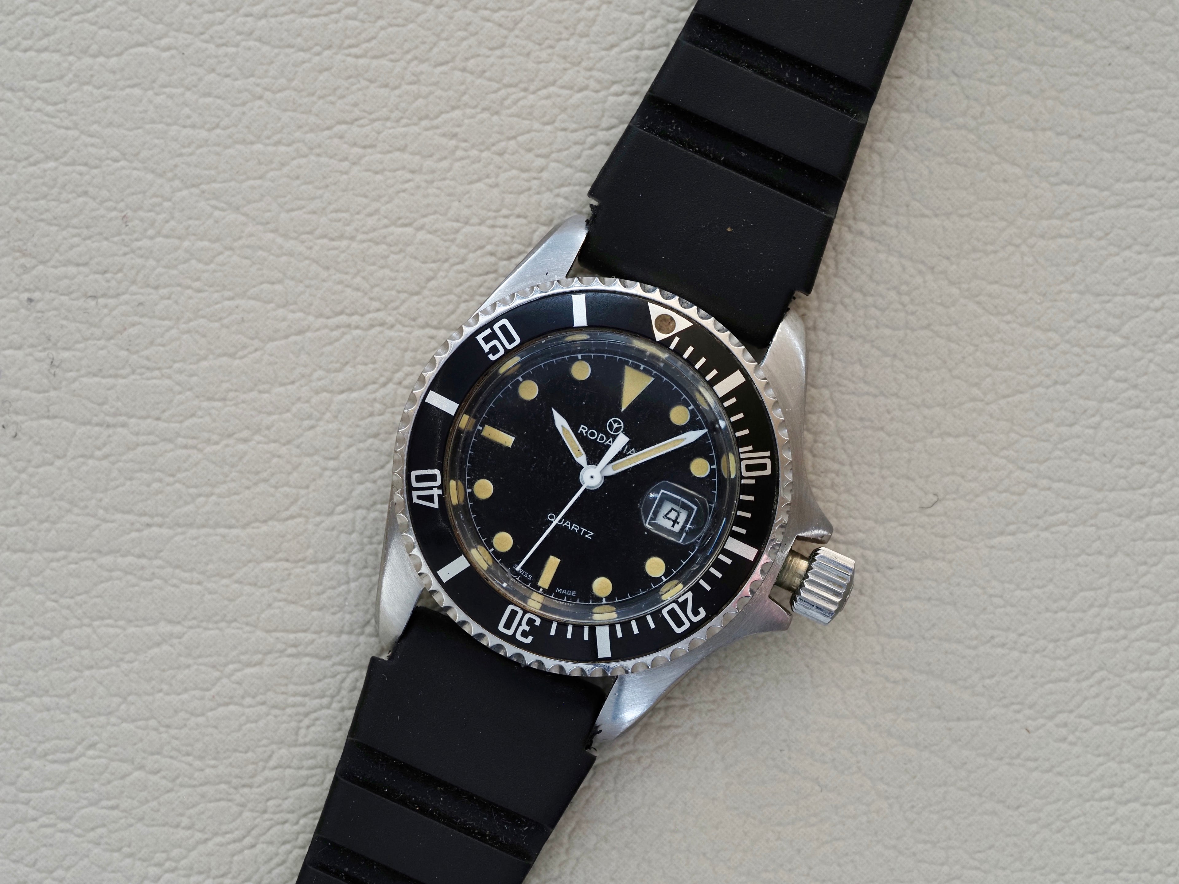 Montre vintage Rodania, pour homme, proposée par Maison Vintage Watches.