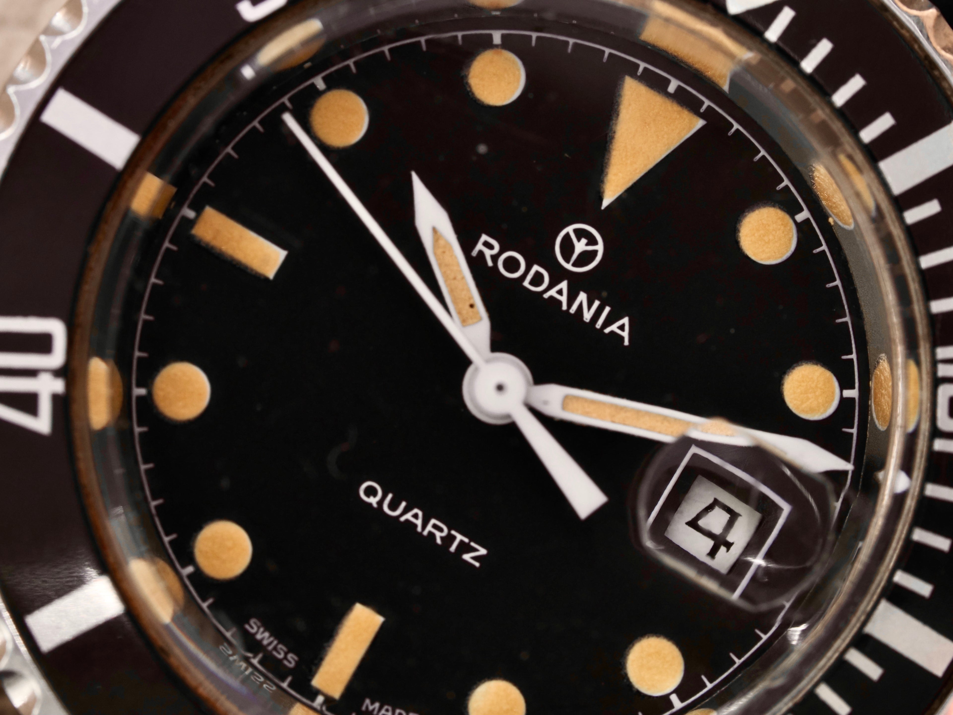 Montre vintage Rodania, pour homme, proposée par Maison Vintage Watches.