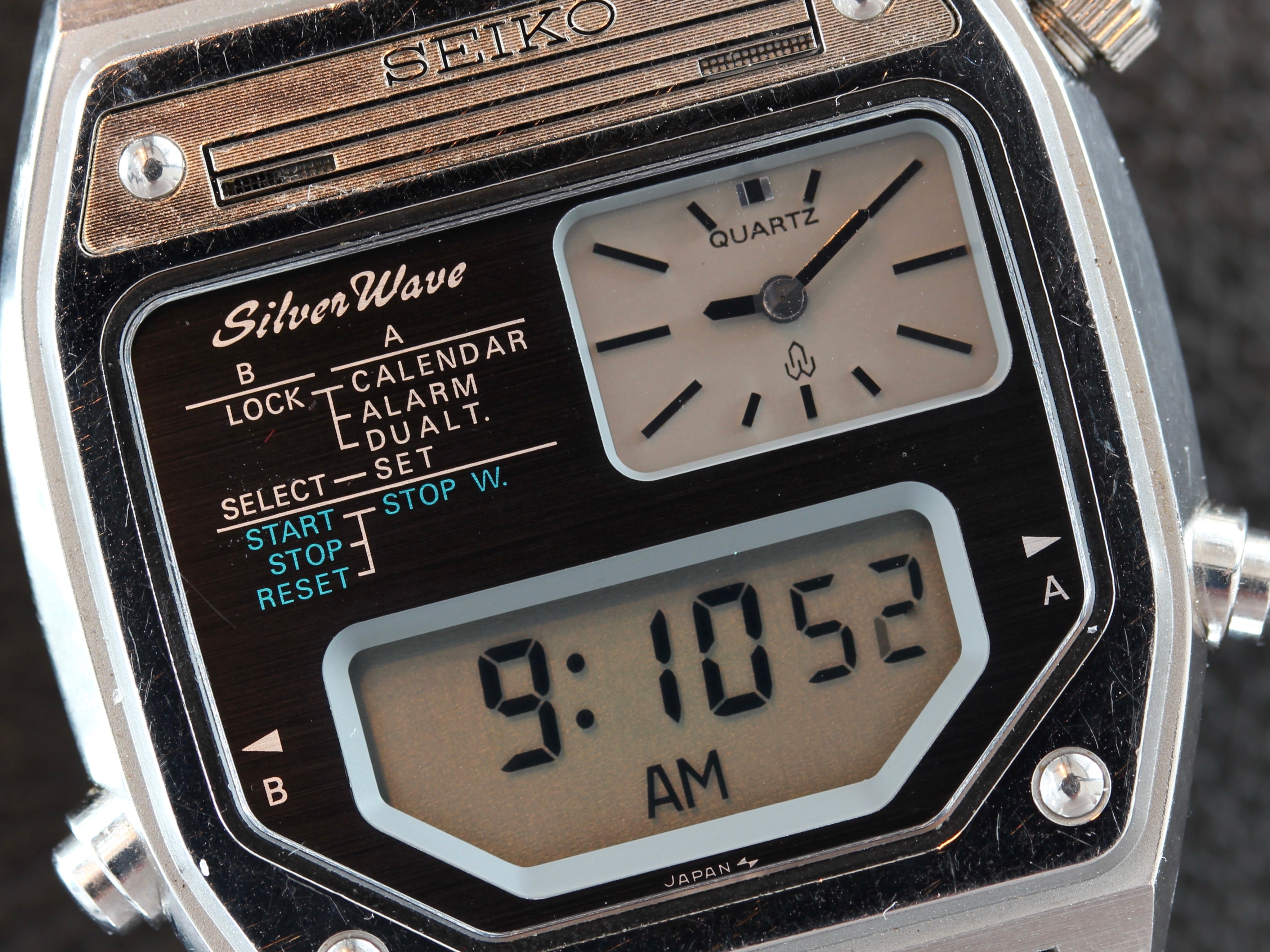 Montre vintage Seiko Silverwave, pour homme, proposée par Maison Vintage Watches.